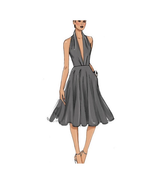 Vogue V9343 Size 14 to 22 Misses Dress Sewing Pattern, , hi-res, image 3