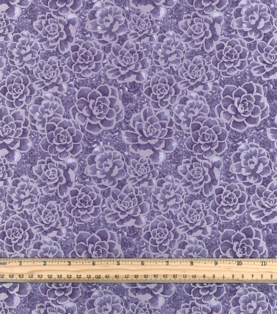 Pearlescent Purple Succulent Quilt Cotton Fabric by Keepsake Calico, , hi-res, image 2