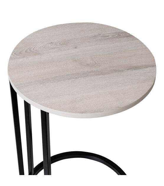 Honey Can Do Natural Round End C Table, , hi-res, image 5