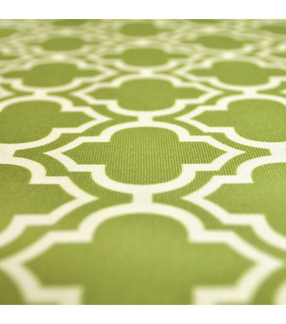 Design Imports Green Lattice Outdoor Tablecloth Round, , hi-res, image 5