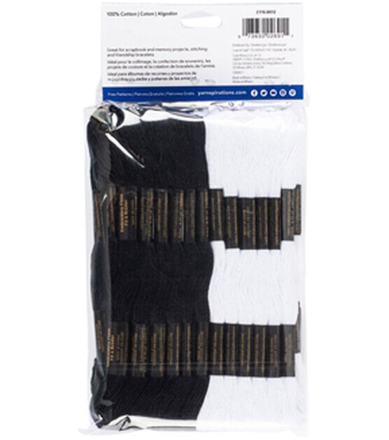 Coats & Clarks 36ct Black & White Cotton Embroidery Floss, , hi-res, image 2