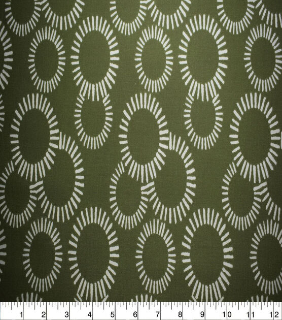 Overlapping Circles on Green Quilt Cotton Fabric by Quilter's Showcase, , hi-res, image 2
