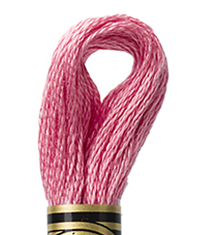 DMC 8.7yd Pink 6 Strand Cotton Embroidery Floss, 3733 Dusty Rose, swatch, image 54