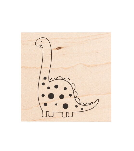 American Crafts Wooden Stamp Dino