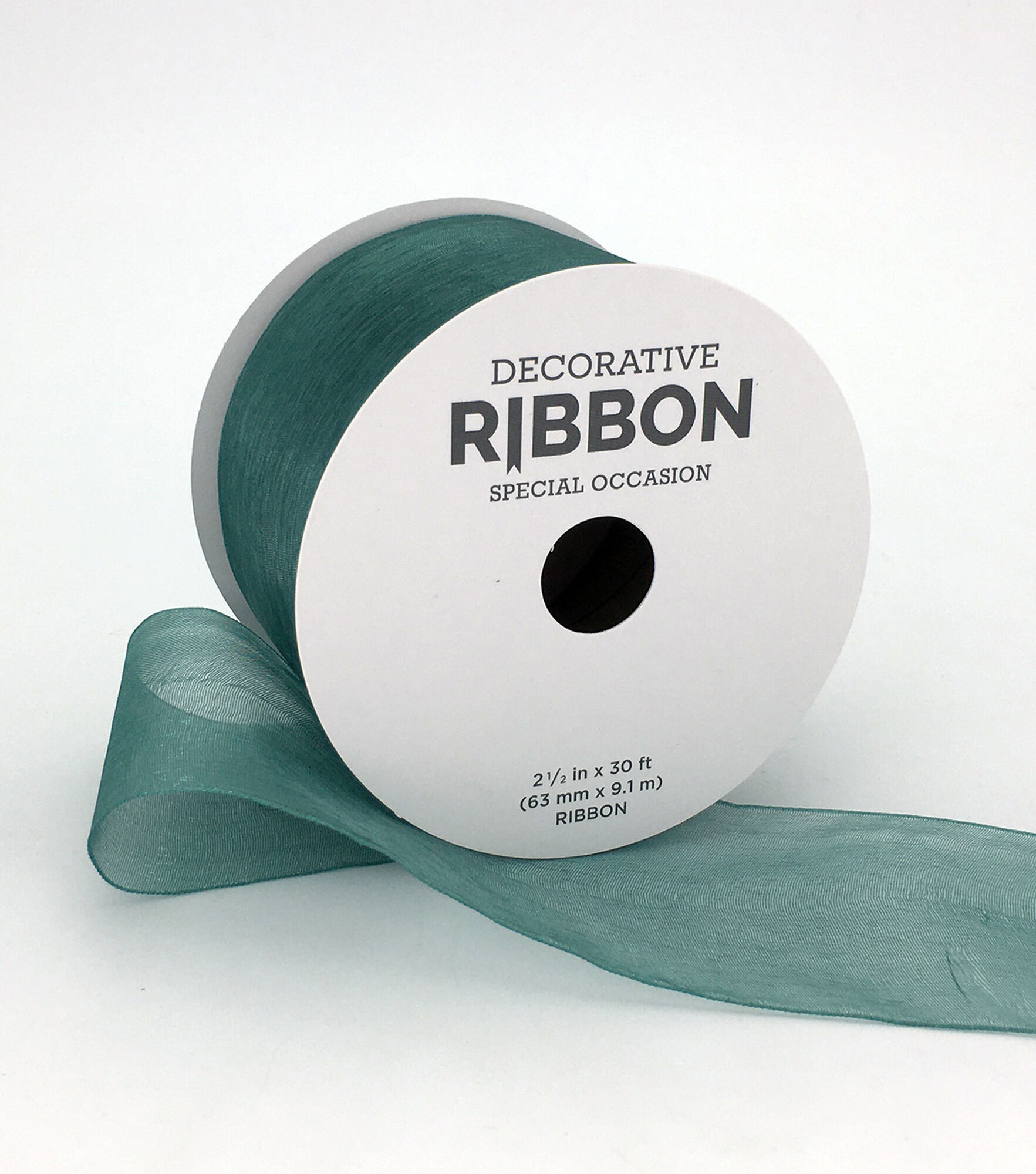 Place & Time 2.5 x 30' Sheer Ribbon - Green - Ribbon & Deco Mesh - Crafts & Hobbies
