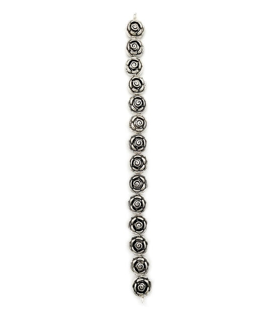 Silver Rose Metal Strung Beads by hildie & jo, , hi-res, image 2