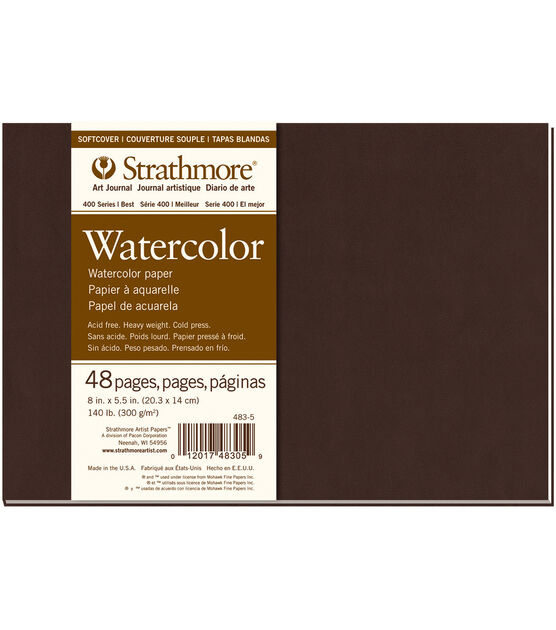 Strathmore Soft Cover Watercolor Journal Book With 48 Pages 8''x5.5