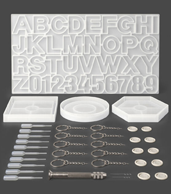 Arteza Silicone Molds & Keychain Accessories Kit