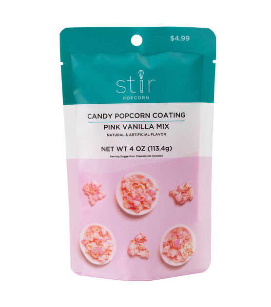 4oz Pink Vanilla Mix Candy Popcorn Coatings by STIR