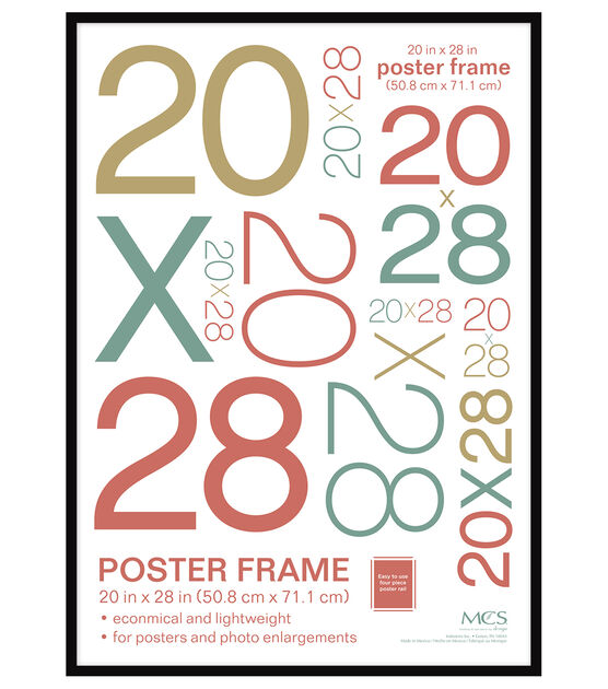 MCS 20" x 28" Black Poster Frame