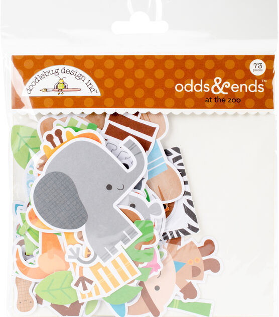 Doodlebug At the Zoo Odds & Ends 73 pk Cardstock Die Cuts
