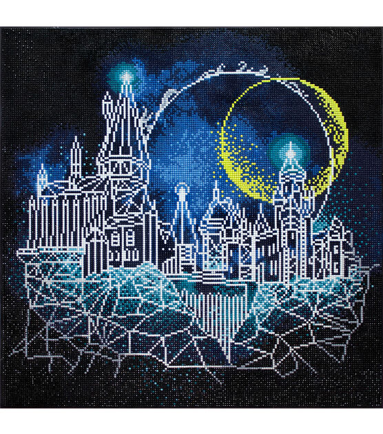 Camelot Dotz 20 x 20 Moon Over Hogwarts Diamond Painting Kit