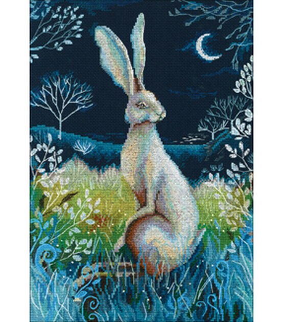 RTO 10" x 14" Hare by Night Counted Cross Stitch Kit