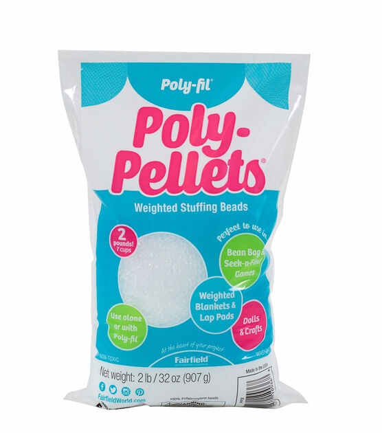  Poly Pellets Weighted Stuffing Beads for Dolls Toys Blankets  Rock Tumbling & Crafts, 1 lbs