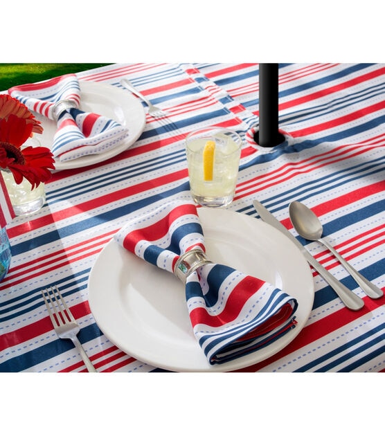 Design Imports Patriotic Stripe Outdoor Napkins, , hi-res, image 7