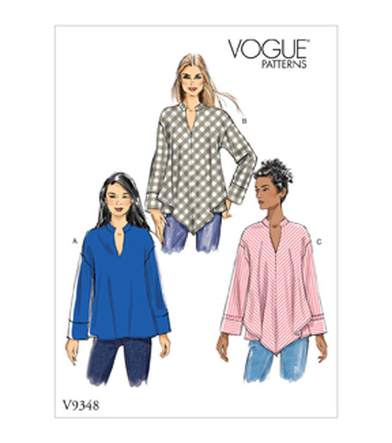 Vogue V9348 Size XS to M Misses Top Sewing Pattern