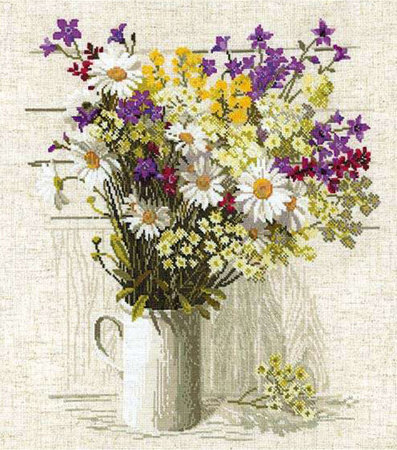RIOLIS 18" Wildflowers Counted Cross Stitch Kit, , hi-res, image 2