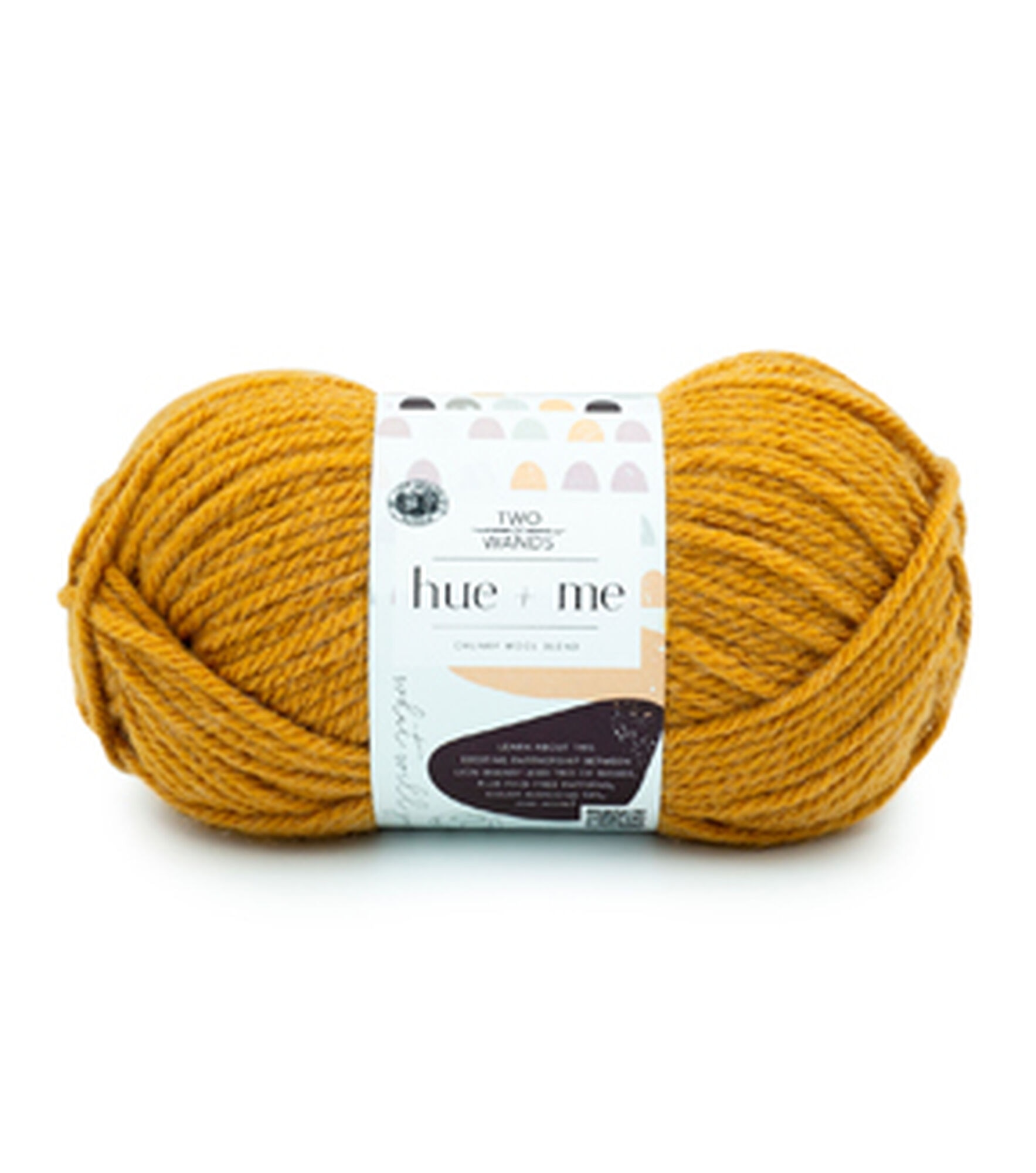 Lion Brand Hue + Me 137yds Bulky Acrylic Blend Yarn, Mustard, hi-res