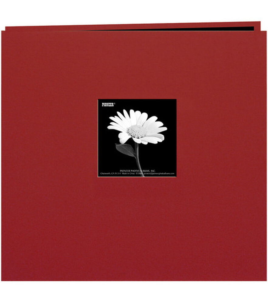 Pioneer 8''x8'' Cloth Postbound Album, Burgundy, swatch