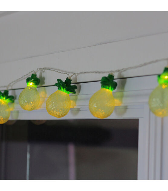Northlight 10-Count Green Pineapple LED String Lights - 4.5ft Clear Wire, , hi-res, image 2