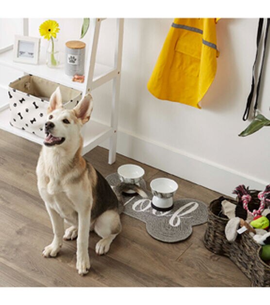 Design Imports Gray Woof Bone Pet Mat 16" x 24", , hi-res, image 5