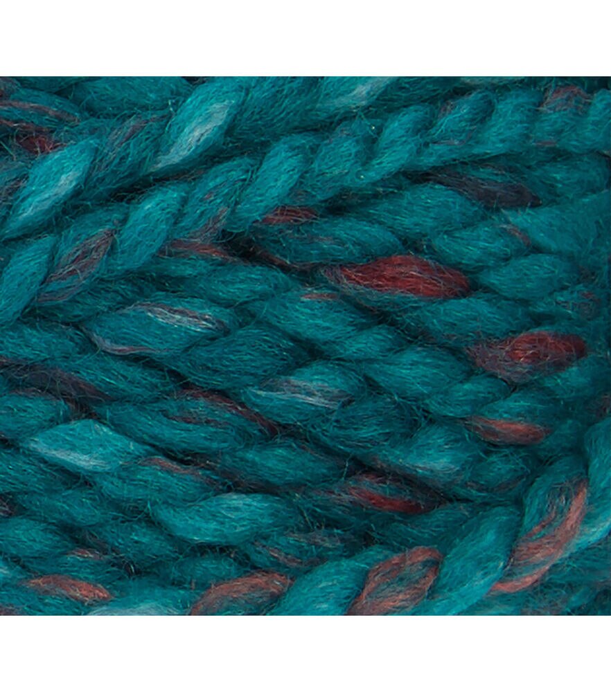 Lion Brand Wool Ease Thick & Quick Super Bulky Acrylic Blend Yarn, Deep Lagoon, swatch, image 17