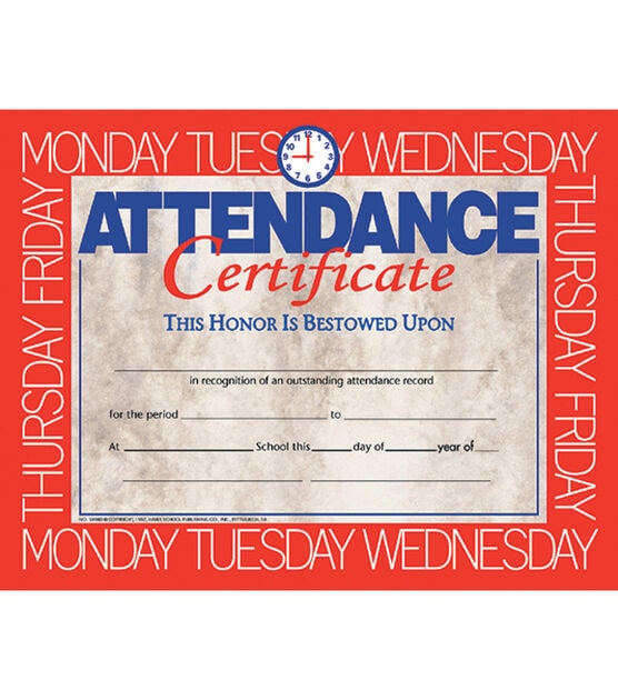 Hayes 11" x 8.5" Attendance Certificates 180pk, , hi-res, image 2