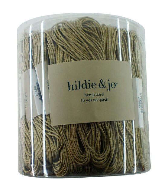 10yds Light Brown Natural Hemp Cord by hildie & jo