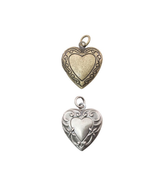 Tim Holtz Assemblage 2ct Ornate Heart Lockets, , hi-res, image 2