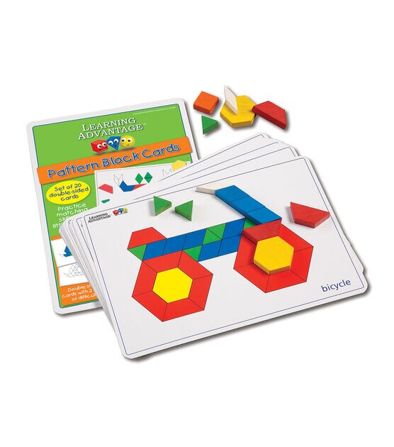 Learning Advantage 8" x 11.5" Pattern Block Cards 20ct