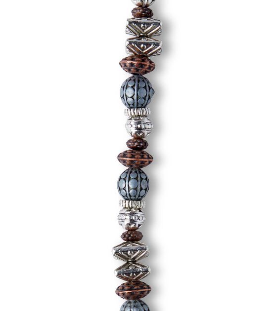 7" x 11mm Mixed Metal Strung Beads by hildie & jo, , hi-res, image 3
