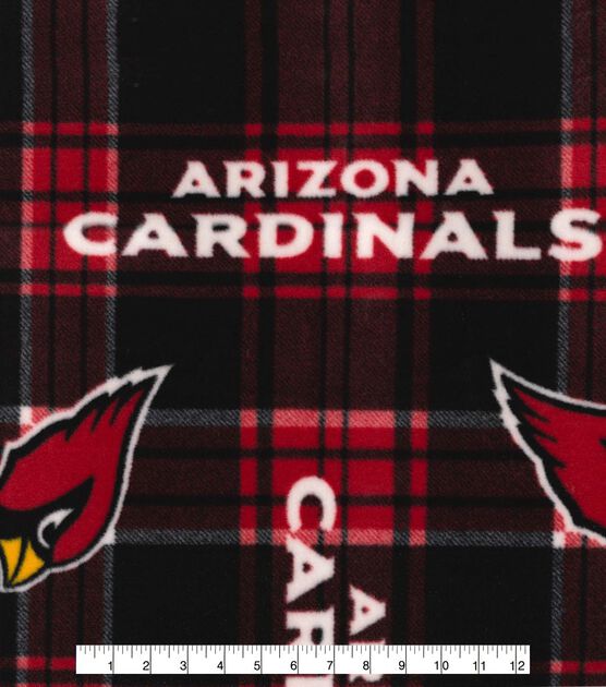 Fabric Traditions Nfl Arizona Cardinals Plaid Flc, , hi-res, image 2