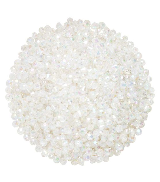 16oz Aurora Borealis Faceted Plastic Beads by hildie & jo, , hi-res, image 2