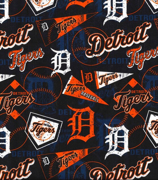 Fabric Traditions Detroit Tigers Cotton Fabric Vintage