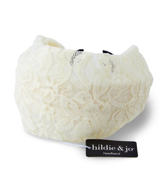 Ivory Wide Lace Headband by hildie & jo