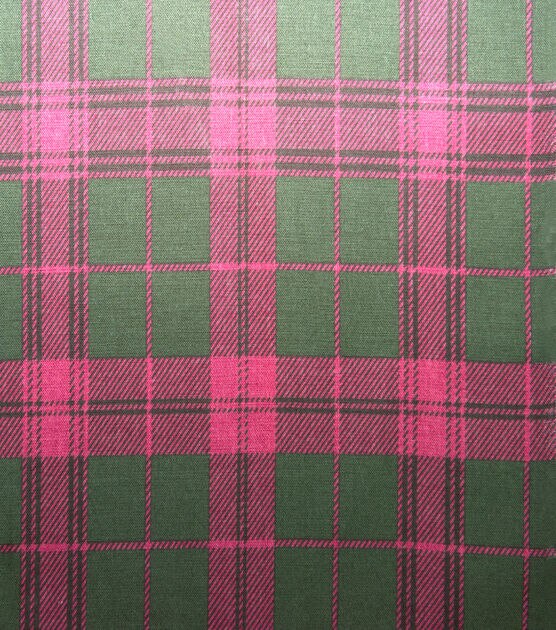 Red & Green Thick Plaid Christmas Cotton Fabric