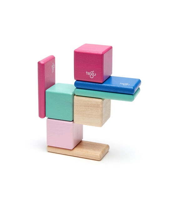 Tegu 8ct Blossom Magnetic Wood Blocks & Pocket Pouch, , hi-res, image 7
