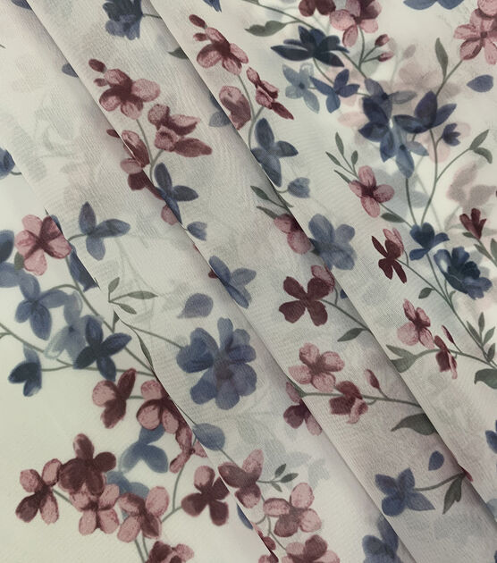 Multicolor Floral Chiffon Fabric by Casa Collection, , hi-res, image 2