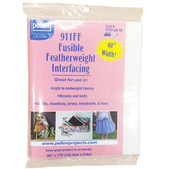 Pellon 911FF Fusible Featherweight Interfacing 60"x1yd White