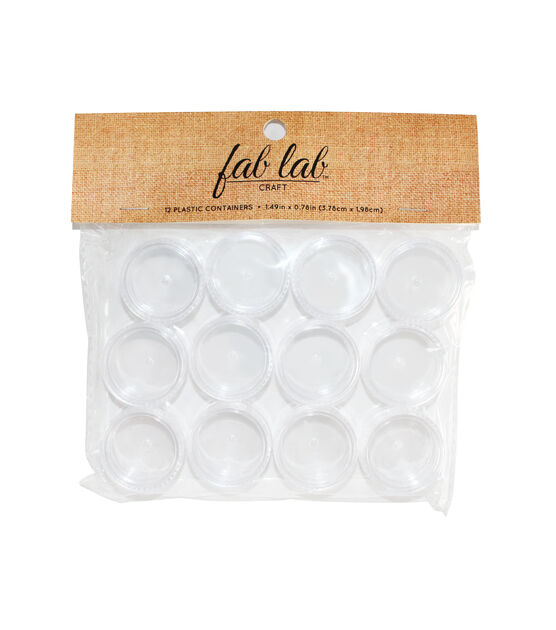 1.5" Round Plastic Containers 12pk by Park Lane
