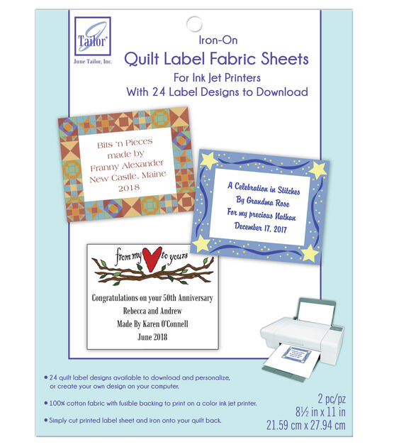 June Tailor Quilt Label Fabric Sheets | JOANN