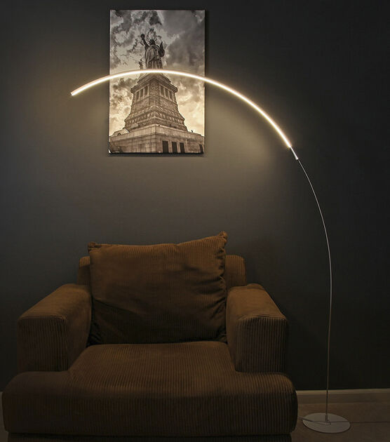 Brightech Sparq Arc LED Floor Lamp - Silver, , hi-res, image 5