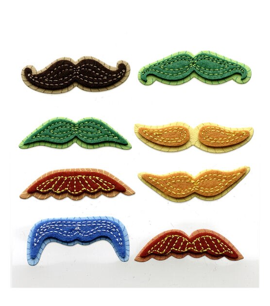 Mini Colorful Moustaches
