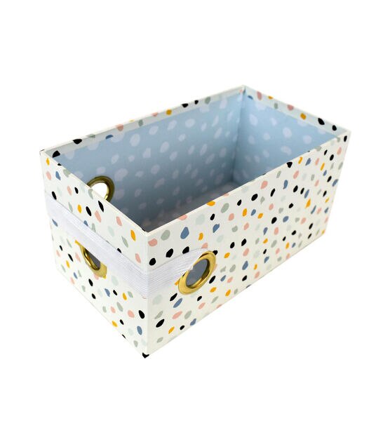 9" Multi Dots Rectangle Box With Elastic Closure, , hi-res, image 2