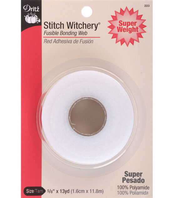 Dritz Stitch Witchery Fusible Bonding Web Regular Weight - Black