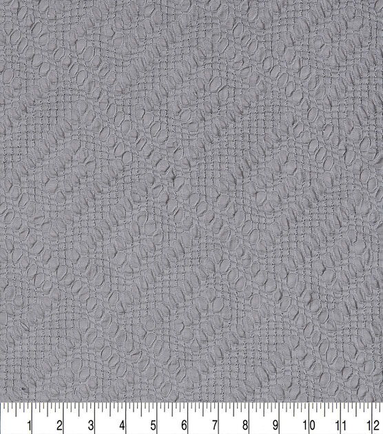 Lightweight Decor Fabric Stone Wash Waffle Gray