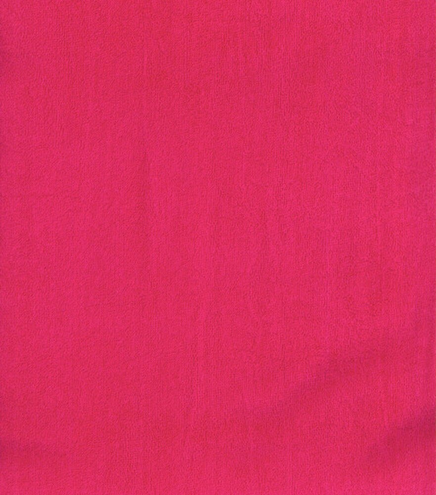 Solids Cotton Terry Cloth Fabric, Hot Pink, swatch