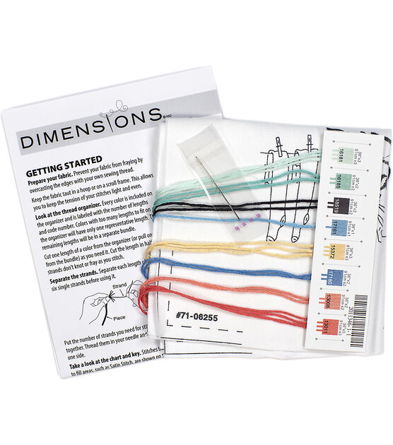 Dimensions Out To Dry Embroidery Kit 6" x 6", , hi-res, image 3