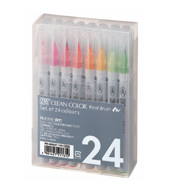 Zig 24pcs Clean Color Real Brush Markers
