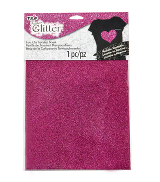 Glitter Iron-On, Pink